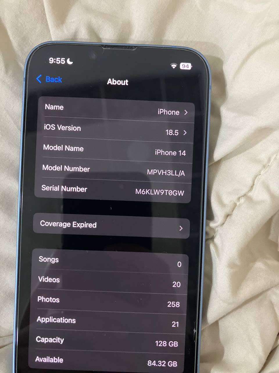 iPhone 14
ذاكرة 128
البطارية 87%
الجهاز نظيف 
سعره 330 وبي مجال بسيط


**إذا كنت صاحب هذا الإعلان وتريد حذفه لأي سبب، رجاءا أرسل رسالة إلى الدعم الفني**