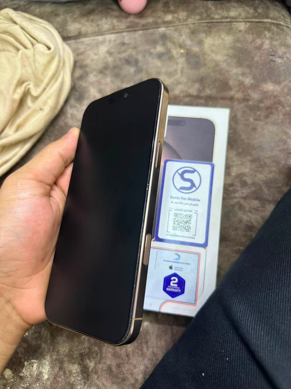 📱 للبيع – iPhone 16 Pro Max

✅ السعة: 256GB
✅ نسخة: عربي / الشرق الأوسط 🇮🇶
✅ رقم الطراز: MYWJ3AE/A
✅ صحة البطارية: 91%
✅ عدد دورات الشحن: 540 Cycle
✅ الجهاز شغال 100% بدون أي مشاكل، جميع القطع أصلية ولم يُفتح.
✅ يدعم جميع الشبكات، وFace ID والكاميرات وكل الميزات تعمل بكفاءة.
ولنضافه 100‎%‎

📦 الجهاز جاهز للفحص بأي مكان، والبيع للكاش فقط.)

📩 للمراسلة على الخاص، والرجاء التواصل من الجادين فقط.
*********** 
واتساب
