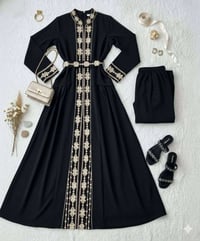 فستان مع بنطلون • تطريز يدوي • دابل ايطالي