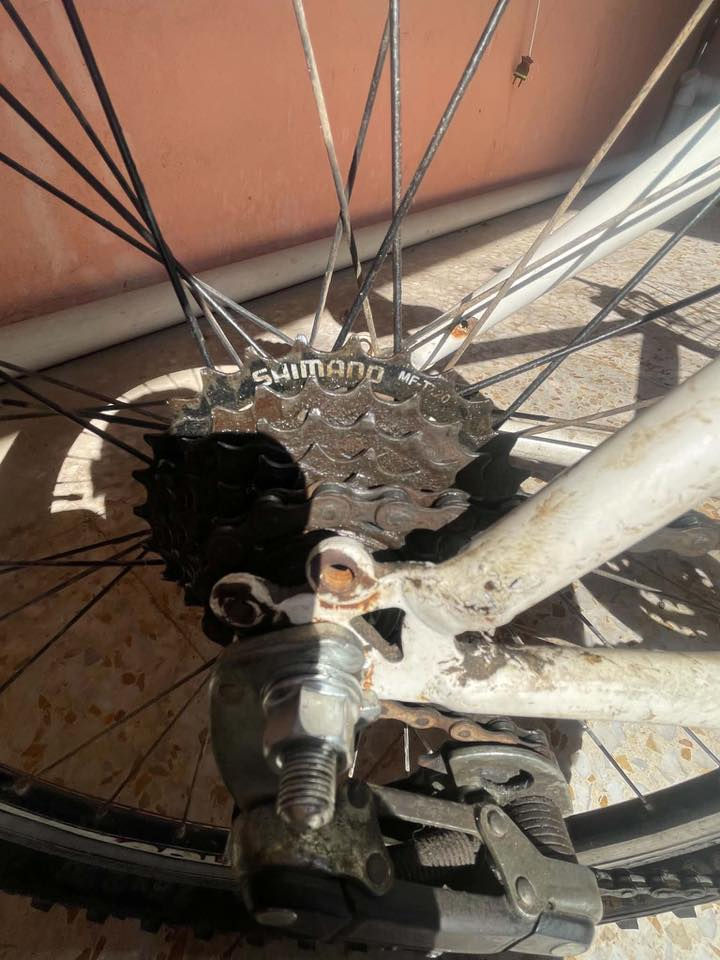 متاح بايسكل 🚵‍♂️ MOUNTAIN BIKE بايسكل جبلي يحتوي 3 سرعات إماميه و 6 خلفيه 
البايسكل باله اصلي حجم 26 وسريع السلة مالته الاصليه الحديد القوي جديده وكشن جديد البايسكل نضيف مايحتاج بس بريك كدام ويده مال كير 
السعر65 
المكان الموصل حي الوحده 
الرقم ***********

