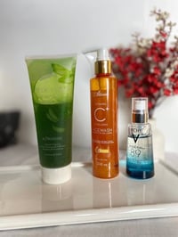 مقشر صبار • غسول فيتامين سي • سيروم فيشي ٨٩