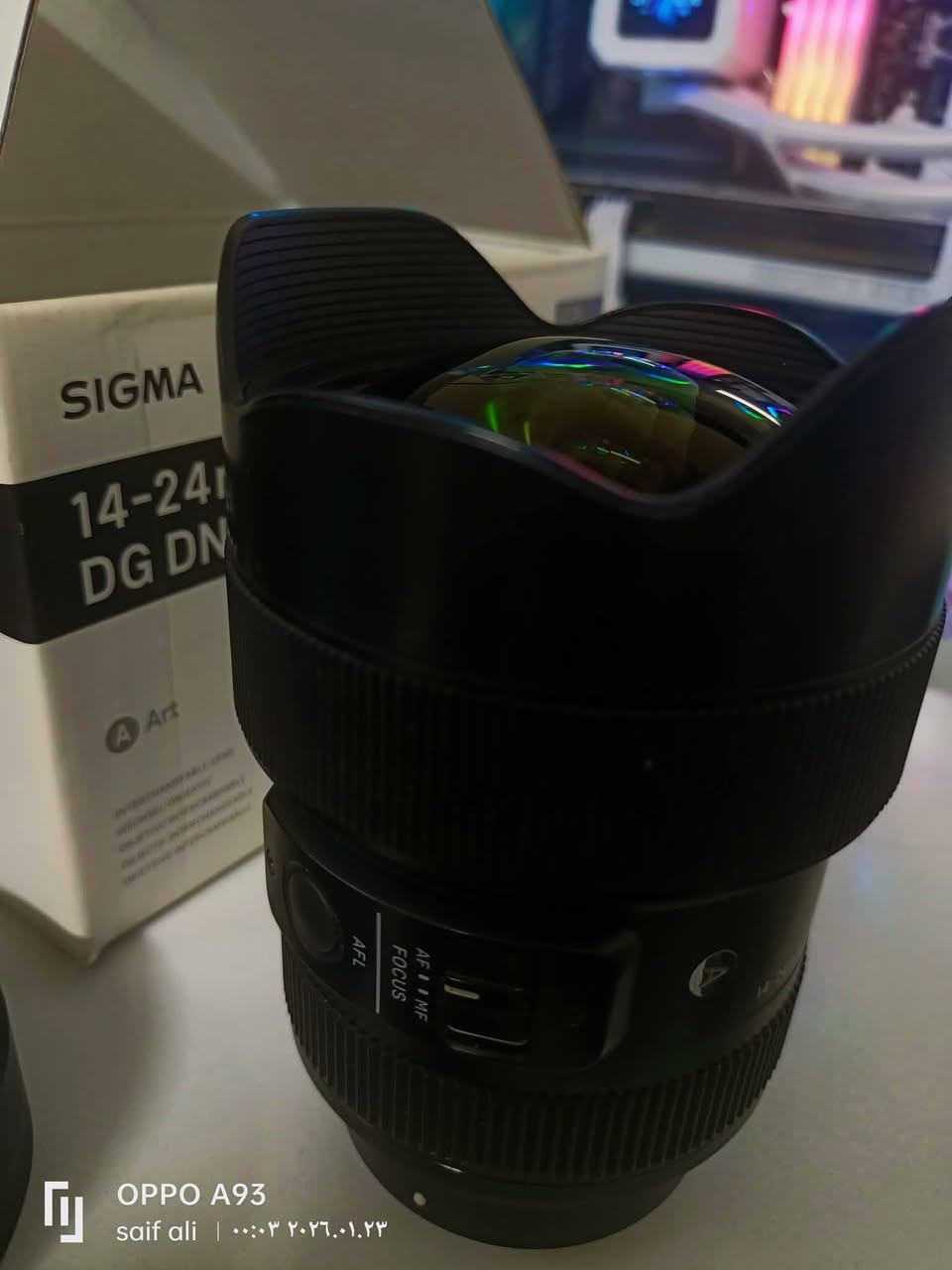 عدسة وايد 14-24 فتحة 2.8
( الارت ) وايد انكل  . السعر خاص
العدسة موجهة للمحترفين
***********
جماعة ال700 الف مو الكم المنشور
