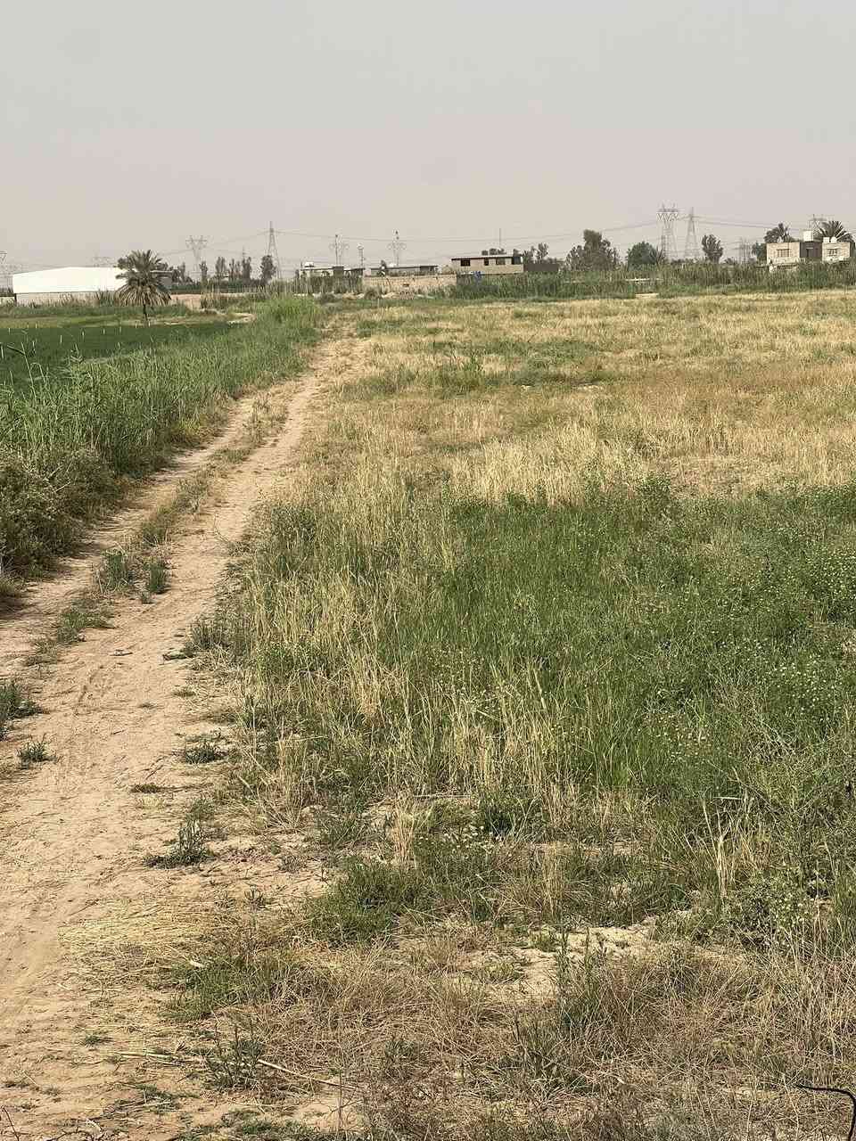 قطعة أرض للبيع عقد 35مساحه 10  دونم واجه 100 ونزال 250 خدمات كامله كهرباء وماء حلو  مكان بغداد تقاطع النهروان شارع السياحي  ***********

