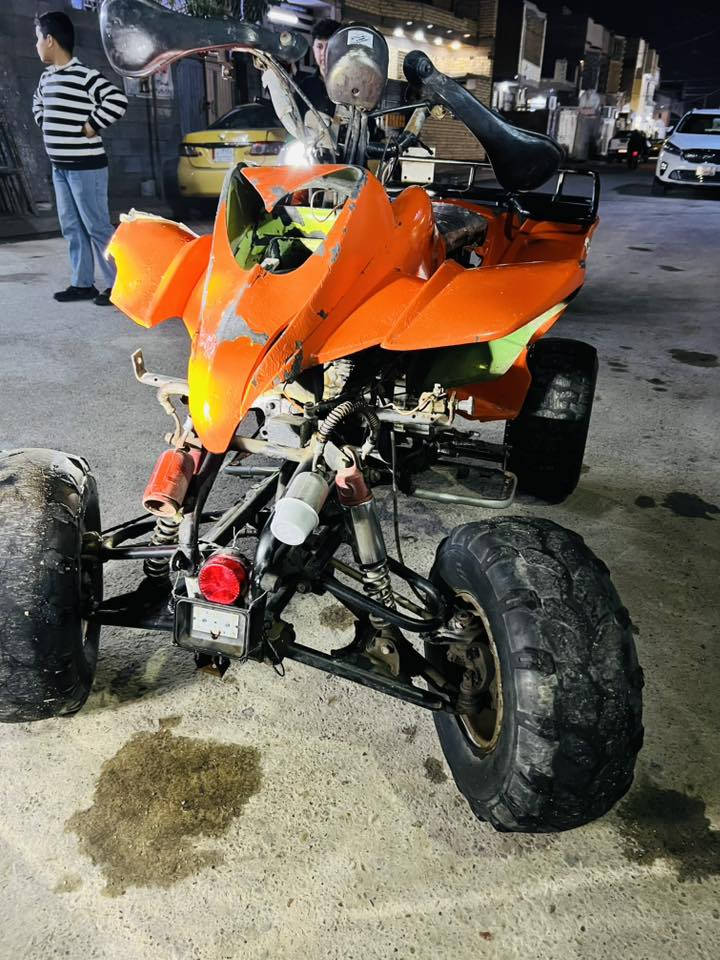 دراجة رباعية بانزين كير عادي خمس نمر كير ومحرك خير من الله  السعر 450 وبيهة مجال لستفسار ***********
