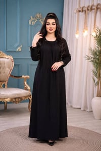 دشداشة نسائية • اسود فاحم • فري سايز