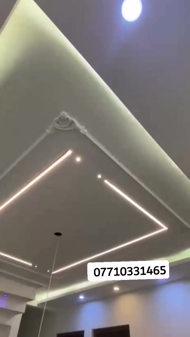 سلام عليكم مكانه موصل احد أعمالنا بديكورات جبس بورد بأسعار مناسبة شغل درجه اولى تسليم مهندس ***********
والسقوف الثانويه 📍 
2_تغليف جدران بلاستك +ورق جدران✅
3_بديل رخام ⬛ +بديل خشب ⬜
5_ديكور بلازما 🔳
6_سحبات بورك🔲
8_اصباغ (المنازل +المباني) ⚪⚫
