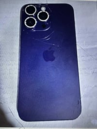 آيفون 14برو ماكس ذاكره 256 شاشة الاماميه ماكسوره شاشه الخلفيه مكسوره و...