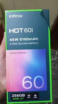 عندي تلفون lnfinix نوت 60 مستخدم 10 أيام بطاريه 100 ذاكرة 256 كامل ملح...