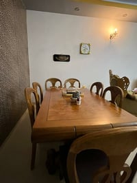 #ميز طعام  #خشب  زان  #كراسي  #عدد ٨  #ثقيل جدا جدا  #نظيف جدا جدا  #ا...