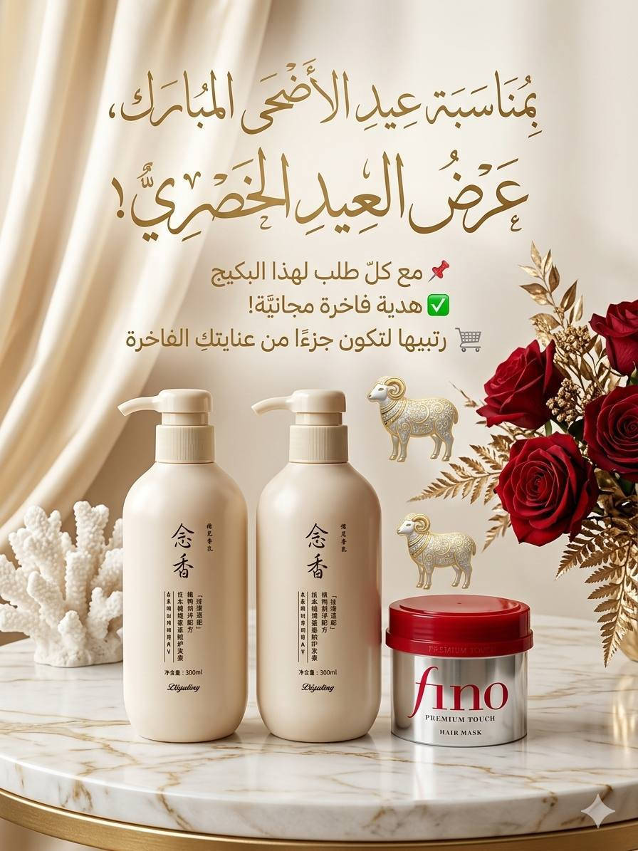 🐑 عيدكم مبارك وكل عام وانتو بألف خير 🐑

خلّي شعرچ يلمع بالعيد ويصير حرير ✨  

🎁 تاخذين هدية حلوة ومميزة ويه كل طلب بمناسبة عيد الأضحى المبارك!

دللي شعرچ وخلي طلتچ بالعيد احلى


**إذا كنت صاحب هذا الإعلان وتريد حذفه لأي سبب، رجاءا أرسل رسالة إلى الدعم الفني**