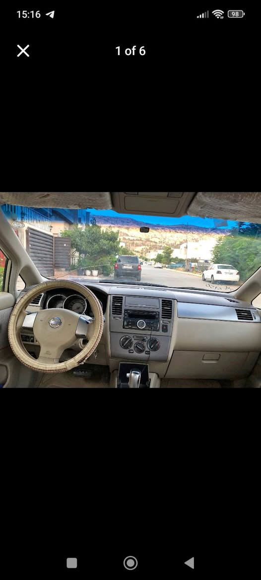 تيدا مۆدێل ٢٠٠٨
گێر تۆماتیک
جامی کارەبایی
ئەی بی ئێس 
چوار تایەی تازە لە ژێرە 
ژمارەی نوێ کراوەتەوە بەناوی خۆمەوە یە
گێڕو مەکینە بەشەرت
هیچ پارچەیەکی نیە هەموو گیانی بەشەرت
کاڵ بوونەوەی نیە
نرخی ٨٥ گەڵاو معامەلە
م. ***********
