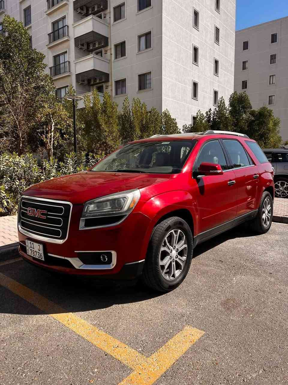 السلام عليكم
للبيع 

GMC ACADIA 2013 SLT AWD

خليجية بدون حادث 
مشتريها من وكالة المنصور زيرو

٦ سلندر محرك ٣٦٠٠ 
بيها بارد بالجاملغ اليمين الامامي على كد شبر ( ضارب بيها جلب ) 

مواصفاتها فول
فور ويل  
سلايدات ثنين 
سستم صوت BOSE 
شاشة جبيرة
كشنات كهرباء جلد رصاصي 
تدفئة كشنات
حساسات و كامرة
ويل كب 19 
باب خلفي كهرباء
اشارات بالمري
لايتات و بروجكترات لدات 
اشارة بالمري
ماشية ٨٦ الف ميل
يعني ١٤٠ الف كيلو
تخم تايرات جديده و باتري جديد

السياره بلاديه بدون تحويات ولا جطلات ولا منظومة غاز 

السعر ١٥٥ ورقة
يعني ١٥٥٠٠ $

مكان السياره اليرموك او حي العدل

للاستفسار
***********
