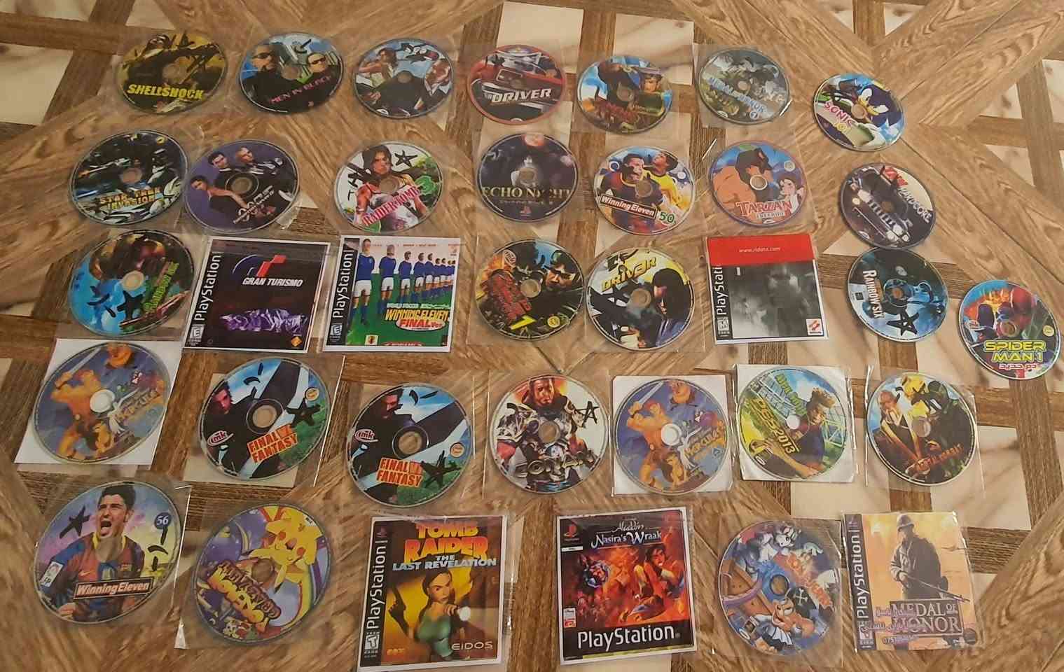35 قرص ps1  نظيفات تقريبا  جم قرص بيها شخط بسيط طبع سوري قديم 
السعر ٣٥ مع التوصيل


**إذا كنت صاحب هذا الإعلان وتريد حذفه لأي سبب، رجاءا أرسل رسالة إلى الدعم الفني**