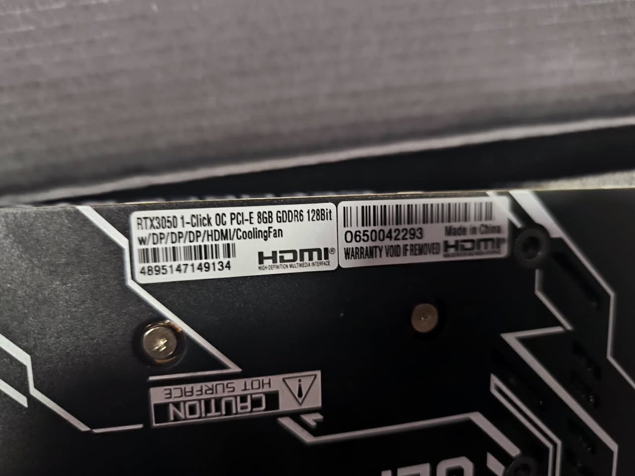 كارت للبيع مستخدم بنظافة الجديد
Rtx 3050 8gb 
250 الف قفل 
توصيل متوفر


**إذا كنت صاحب هذا الإعلان وتريد حذفه لأي سبب، رجاءا أرسل رسالة إلى الدعم الفني**
