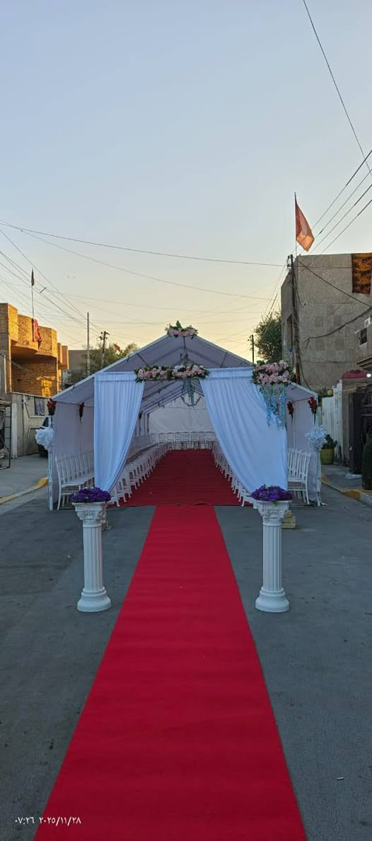 تجهيزات النوارس للاعراس والمناسبات اجعل مناسبتك اكثر تميزا ،حيث نوفر اجود الخدمات ونجهز لك مختلف المناسبات  من .
إيجار مستلزمات الأفراح 
تنسيق كوشات العرائس وجميع المناسبات 
تاجير الكراسي وجميع مستلزمات المناسبات والأفراح ويوجد  توصيل داخل وخارج بغداد  
للإستفسار،-- الاتصال ع الرقم ***********
