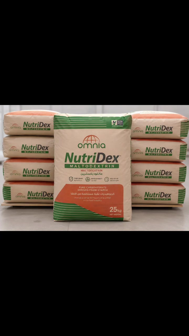 مالتوديكسترين NutriDex 
نوفر لكم مالتوديكسترين NutriDex عالي الجودة، وهو كربوهيدرات نقية مستخلصة من النشا، تُستخدم على نطاق واسع في الصناعات الغذائية كمادة مالئة وحامل للنكهات، مع أداء ثابت وجودة مناسبة للإنتاج الصناعي.
✅ الاستخدامات: ▪️ صناعة الآيس كريم
▪️ الحلويات والمعجنات
▪️ العصائر والمشروبات
▪️ الصلصات والمنتجات الغذائية المختلفة
✅ المميزات: ✔️ يساعد على تحسين القوام والثبات
✔️ يعمل كعامل استقرار في المنتجات الغذائية والمشروبات
✔️ سريع الذوبان وسهل الاستخدام في خطوط الإنتاج
✔️ مناسب للاستخدامات الصناعية والغذائية
📦 التعبئة: ▪️ أكياس 25 كغم

#العنوان: أربيل، طريق مخمور
📞 للتواصل واتساب: ***********
***********
#مالتوديكسترين #NutriDex #مواد_غذائية #صناعات_غذائية #آيس_كريم #حلويات #Hydro_Fab #هايدرو_فاب

