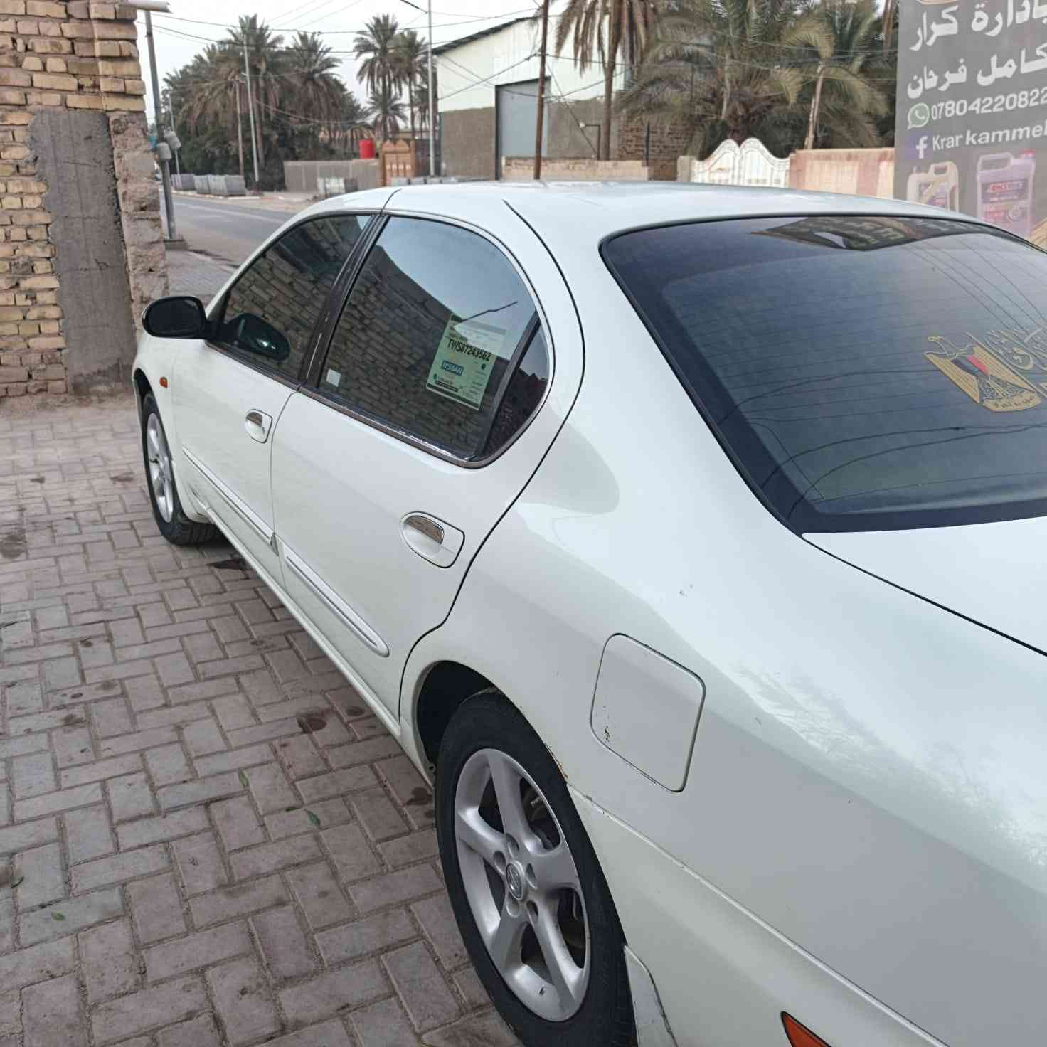 السلام عليكم نيسان مكزمه سياره جديده كله شغال ٢٠٠٤ كير تماتيك محرك ٣٠٠٠ تبريد حداديه كله جديد رقم بغداد رقم صاحب السياره ٧٨ وبيه مجال لطيبين ***********
