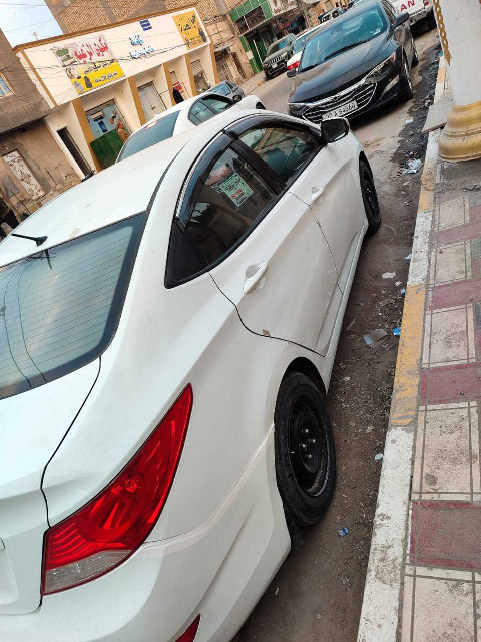 اكسنت
مديل 2014
خليجي 
محرك 1600
بيها جاملغ والدوسه امضح بل سونار 
تبريد شغال 
مكان سياره ناصريه مركز 
سنويه بسمي ثاني يوم مداور 
85 وبيها مجال 
***********
