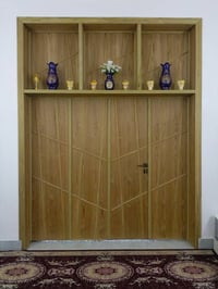 باب دفترية خشب تزگام عراقي جديدة اقل من سنة نوع الخشب روسي ارتفاع 3.20...