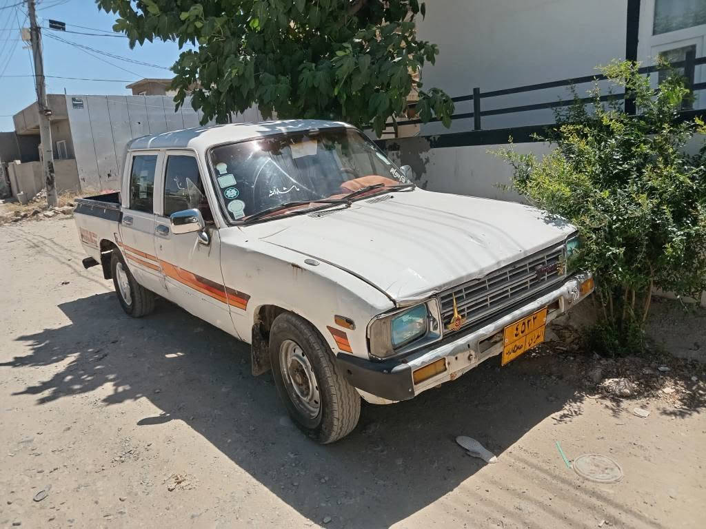 تویتا مۆدیل 1982ئاڕم پلاستیک سلیمانی گیڕوو مەکینە بەشەرت تنوو تۆڵە سعری 16مجالئ کەم 
***********
*********** دخان, السليمانية
