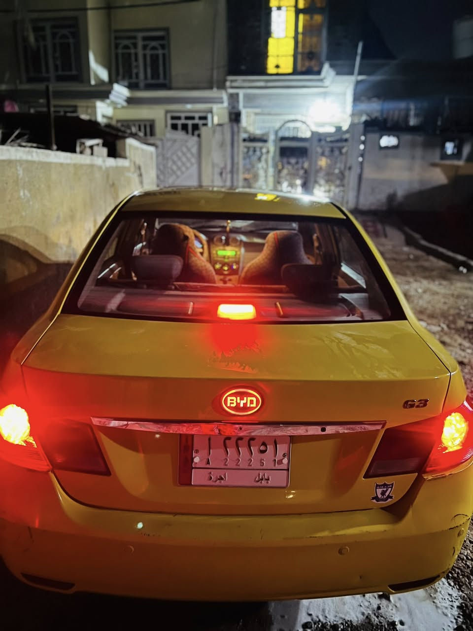 سلام عليكم سيارهByD جي ثري موديل 13 سياره اخت النضيفه محرك وكير لايلون تخم تاير جديد تبريد فقط غاز شاشاه حساسات كامره كلشي شغال سياره نضيفه خياسات فقط بل داير مال تايرات وبيه طفتين جاملغ خفيفات المكان بابل السعر 52 بسمس رقمي ***********

