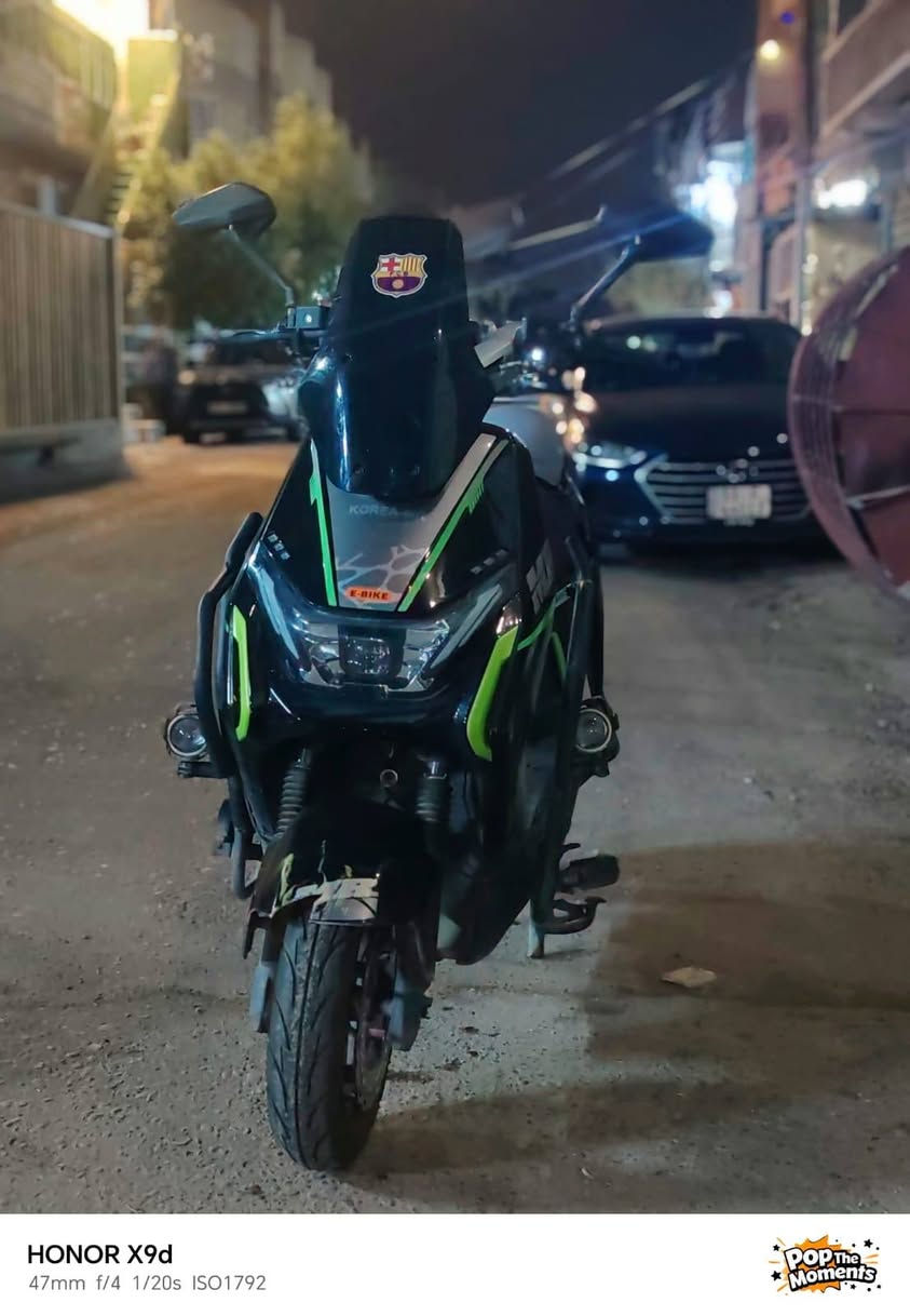 السلام عليكم
موديل 2025
6بطاريات 
ملف 2500ت
4سرعات
الدراجة مستعملة قليل 
بيها سوجين وبصمه وكارت تشغيل 
بيها كسر صغير كلش بدعامية الامامية
بيها بك خفلي 
الدراجة كفالة
السعر 850وبيها مجال
***********وتساب فقط
