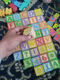 مكعبات خشبية • تعليمية • ٣٨ قطعة