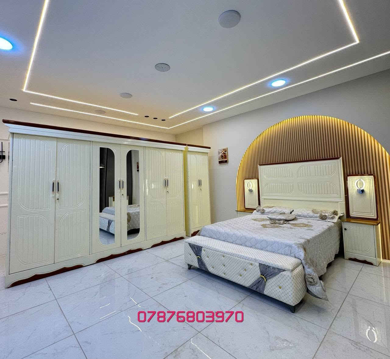 ✨ غرف نوم عراقية فاخرة بأجمل التصاميم وأفضل الأسعار ✨
***********
***********
***********

🔹 نجارة عراقية متقنة بجودة عالية وتشطيبات راقية.
🔹 أكثر من 50 موديل مختلف يناسب جميع الأذواق.
🔹 توصيل إلى بغداد وجميع المحافظات بأجور مناسبة.
🔹 سرعة في الإنجاز وخدمة مميزة حتى باب البيت.

📌 مكونات الغرفة:
✔️ كنتور
✔️ ميز مرآة
✔️ ميز بلازما
✔️ زاوية كنتورية
✔️ سرير
✔️ تاج الجرباية
✔️ ناصي الجرباية
✔️ قواعد الجرباية
✔️ كومدين عدد (2)

⭐ الإضافات:
▪️ شازلون مقعد: 50 ألف دينار
▪️ شازلون مخزن: 75 ألف دينار
▪️ دواشك طبية درجة أولى بضمان استبدال 5 سنوات:
150 ألف دينار / 

💰 أسعار غرف النوم تبدأ من:
1,000,000 دينار إلى 1,250,000 دينار فقط

🛏️ كما يتوفر لدينا موديلات طابقين بأسعار تبدأ من:
1,800,000 دينار فما فوق

🎨 أعمال صبغ  من أجود الخامات وبأسعار متنوعة تناسب الجميع.

🚚 ويانه طلبك يوصل لباب البيت بأسرع وقت!

📞 للحجز والاستفسار:
*********** 
***********
***********

📩 يرجى إرسال صورة الموديل المطلوب  التواصل مباشرة واتساب، وسنكون بخدمتكم.
