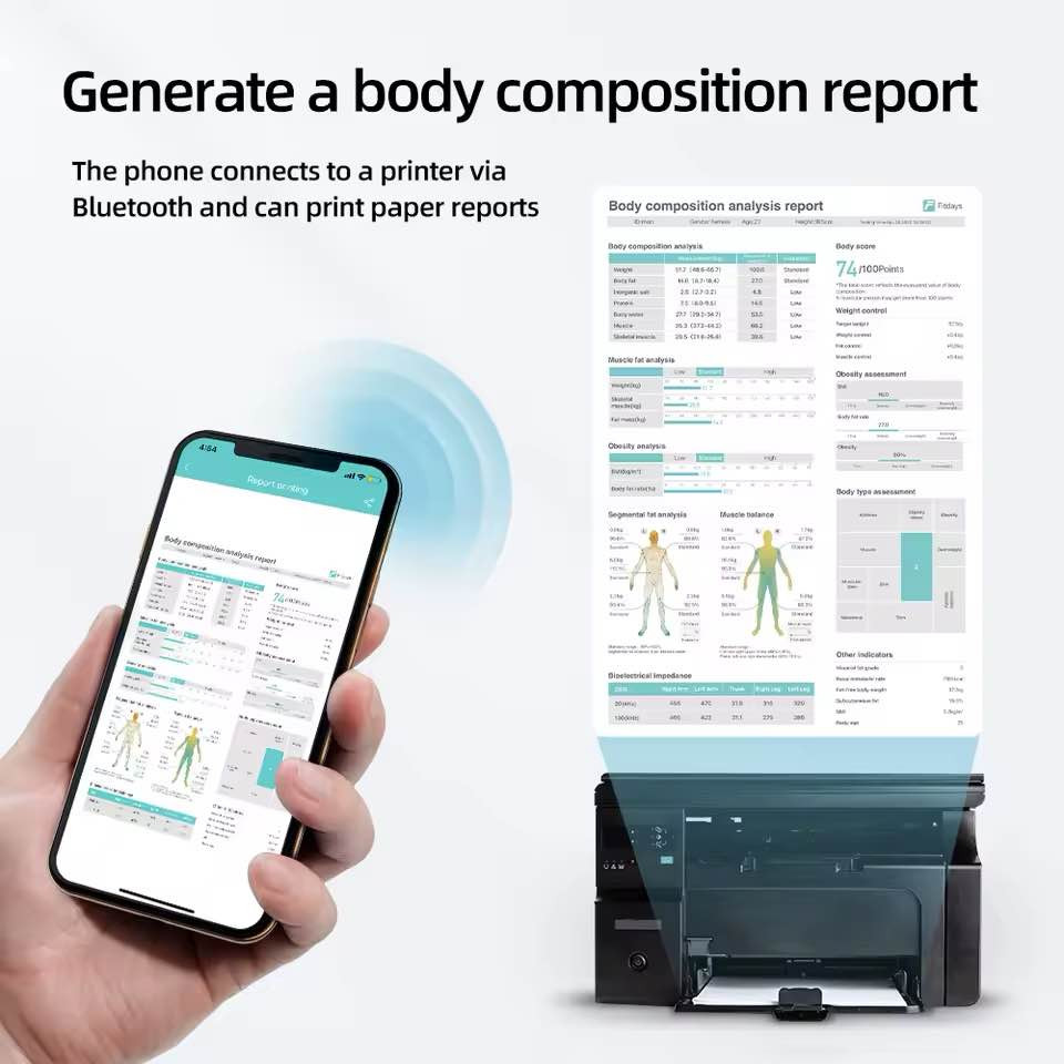 هذا المنتج عبارة عن ميزان ذكي لتحليل تكوين الجسم.
يستخدم تقنية 8 أقطاب كهربائية لقياس دقيق من اليد إلى القدم. 
يقدم تحليلاً شاملاً للجسم لأكثر من 15 مؤشرًا، بما في ذلك دهون الجسم وكتلة العضلات. 
يتوافق مع تطبيقات الهواتف الذكية (iOS و Android) لعرض البيانات. 
يتميز بالتعرف التلقائي على المستخدمين ودعم عدد غير محدود من المستخدمين. بغداد, العراق


**إذا كنت صاحب هذا الإعلان وتريد حذفه لأي سبب، رجاءا أرسل رسالة إلى الدعم الفني**