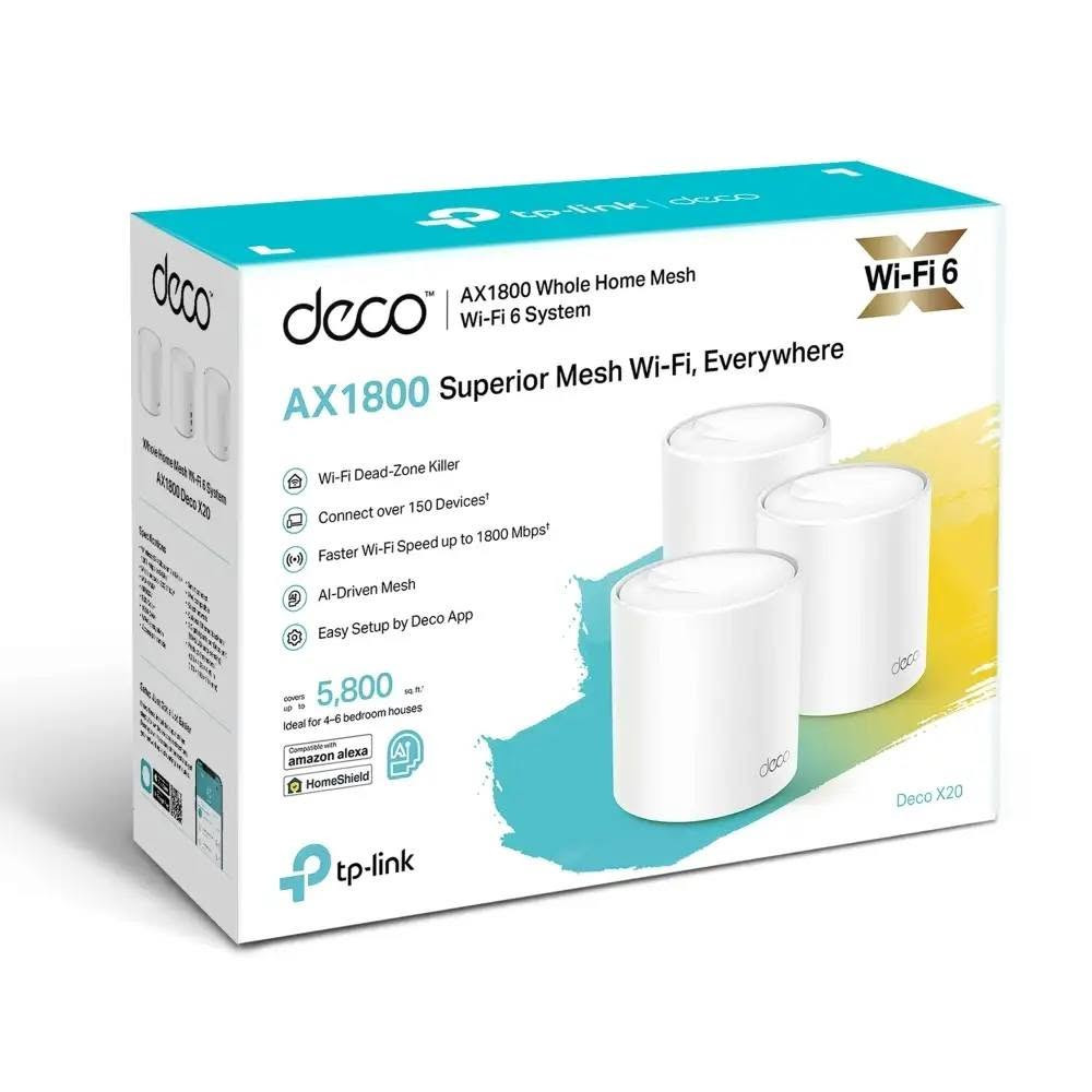 لبيع غراض جديده
TP-Link Deco X20 AX1800 Whole Home Mesh Wi-Fi 6 System 1-Pack
سعر
82 الف

TP-Link Deco X20 AX1800 Whole Home Mesh Wi-Fi 6 System 2-Pack
سعر
155 الف

TP-Link Deco X20 AX1800 Whole Home Mesh Wi-Fi 6 System 3-Pack
سعر 
215 الف
TP‑Link Deco X10 WiFi 6 1‑Pack
سعر
65 الف
TP-Link Archer AX23 AX1800 Dual Band WiFi6 Router Gaming
سعر 57 الف


**إذا كنت صاحب هذا الإعلان وتريد حذفه لأي سبب، رجاءا أرسل رسالة إلى الدعم الفني**