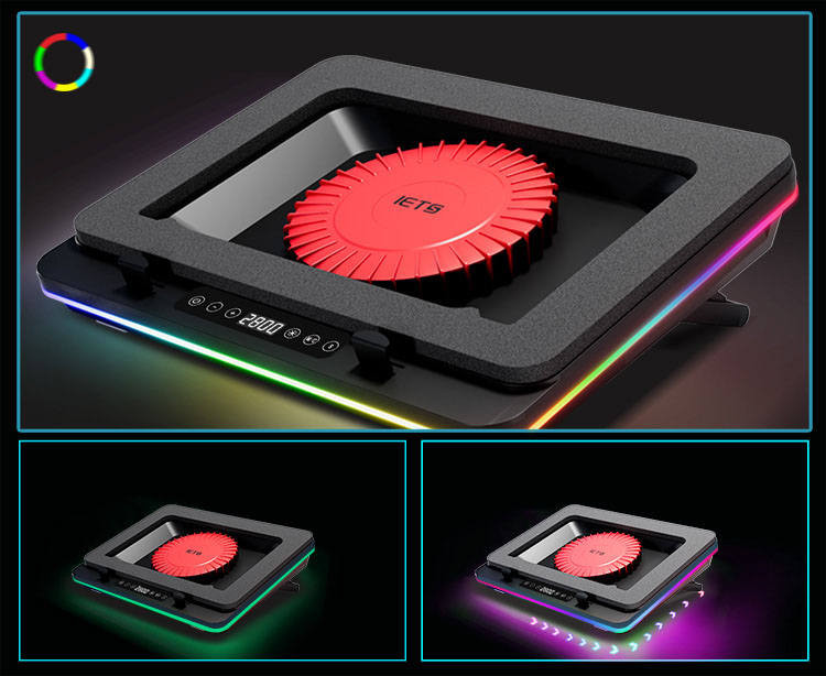 IETS GT600 V2 نسخة ال RGB
افضل تبريد لابتوب بالعالم لكل الاحجام
تحكم بالسرعة الى 2800RPM وتحكم بالاضاءة 
يحتوي على منفذ TYPE C و3 منافذ USB
جديد غير مستخدم السعر 100 الف 
متوفر توصيل لجميع المحافظات ***********
