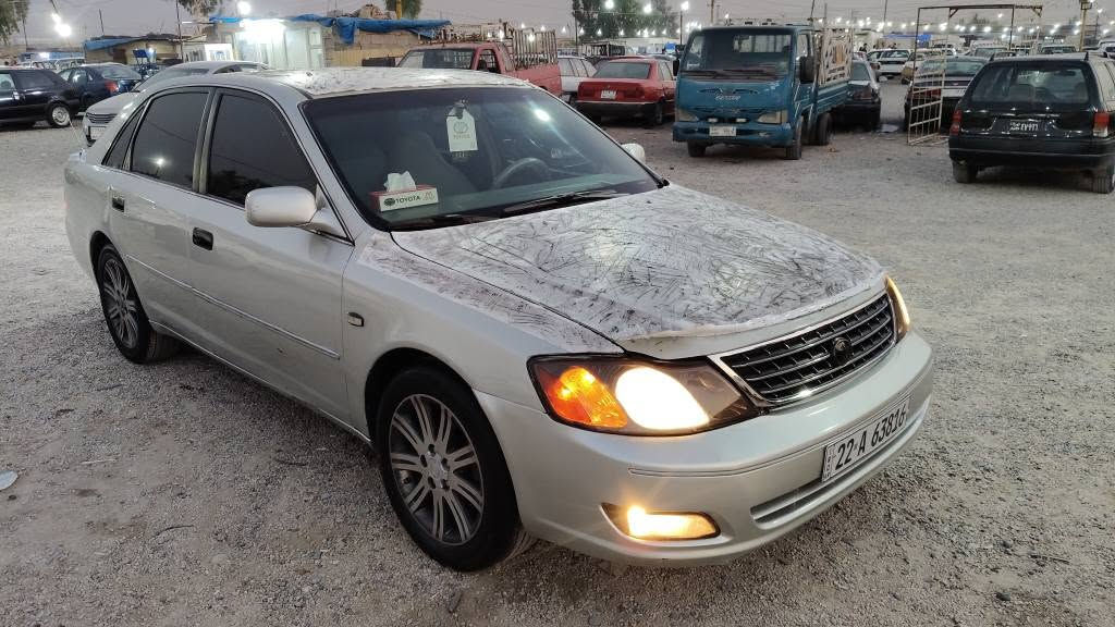 AVALON/2002
ڕەقەم هەولێرە ئەوەلیاتە بەناو ناکرێ 
       260 هەزار غرامەی لەسەرە 
  مەکینە 3000 گێرو مەکینە بەشەرت
  تەبرید ساردو گەرم کارەبای بەشەرت
  عیزام بۆیاغ بۆجوانی بێ دعم لێدران
پێش و پشتی کەپسە وەرگەڕان بەشەرت
کێشەی مەدەنی موس بڕاوە بەشەرت
سعری 50 کەمێک مەجال شوێن هەولێر
*********** أربيل, العراق
