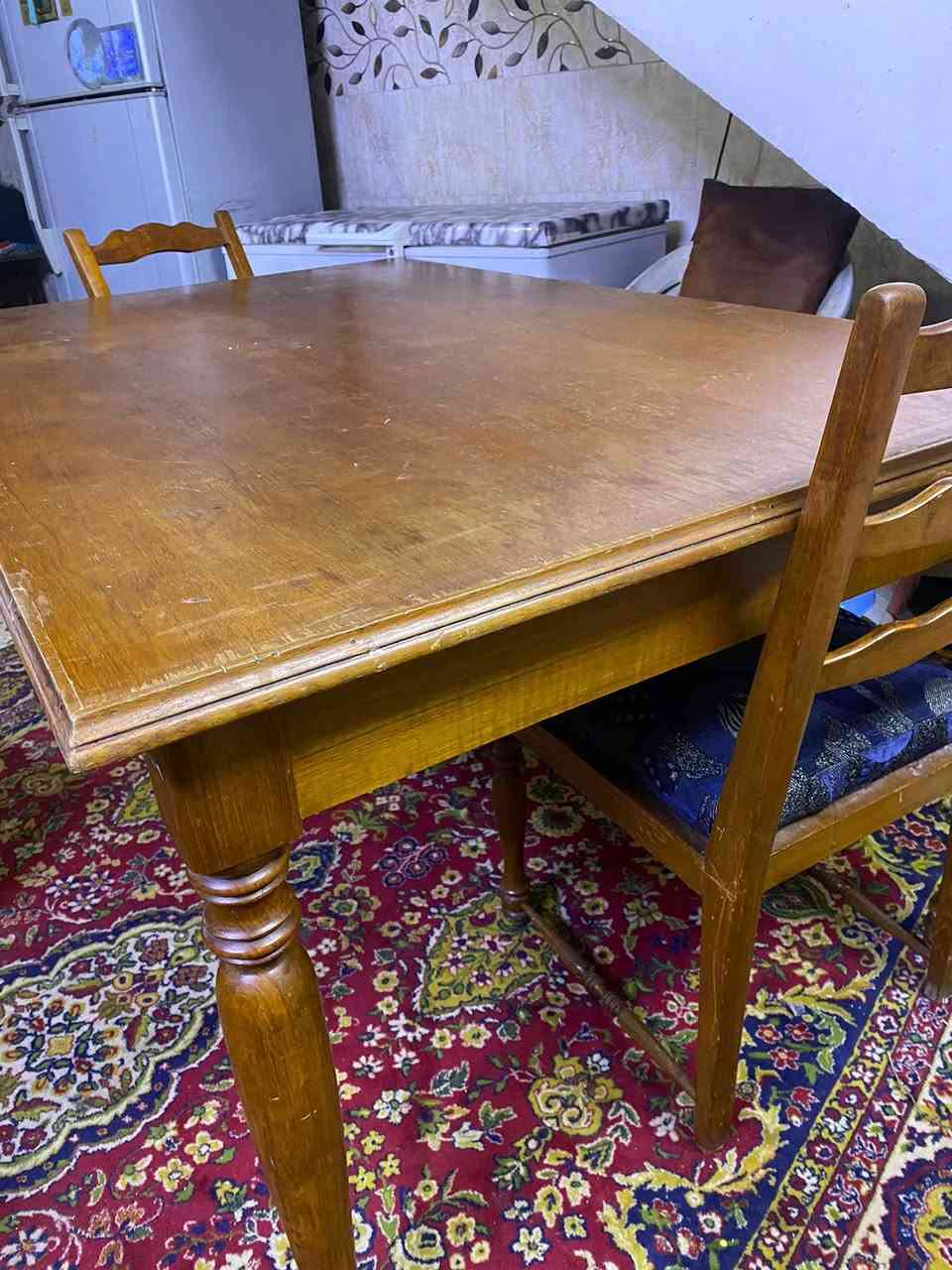 ميز صاج ثكيل مع اربع كراسي
الطول مترين 
العرض متر وشوية 
الارتفاع متر الة


**إذا كنت صاحب هذا الإعلان وتريد حذفه لأي سبب، رجاءا أرسل رسالة إلى الدعم الفني**