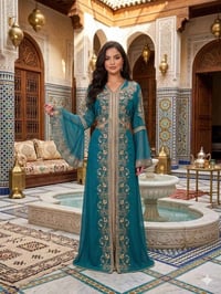 فستان تركي • شيفون • شغل يدوي