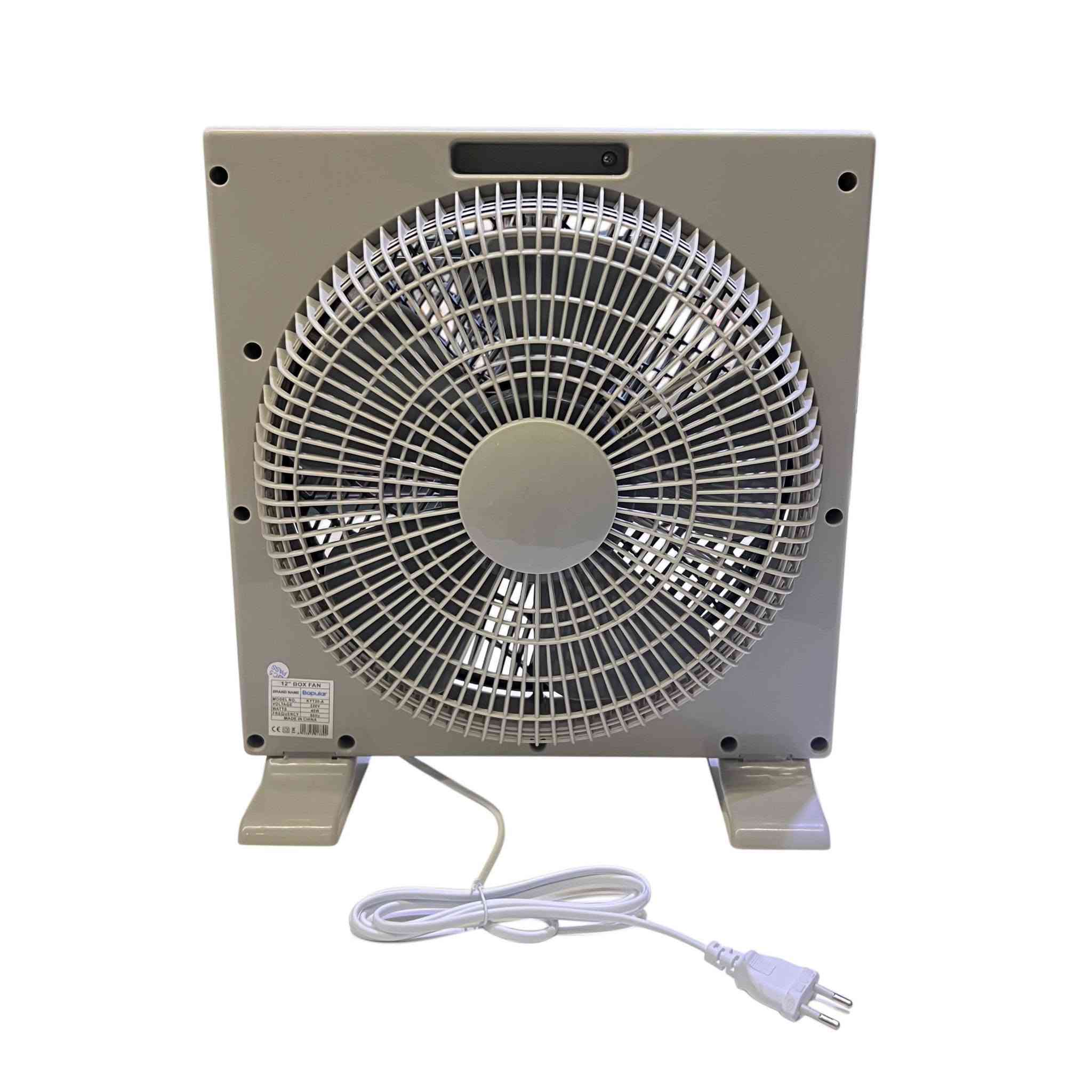 مروحة صندوقية Bopular حجم 12 بوصة (Model: KYT30-A)

• مروحة صندوقية عملية ومصممة للاستخدام المنزلي اليومي لتوفير تهوية مثالية ومريحة في مختلف الغرف.

• مزودة بمفتاح دوار (Rotary Switch) للتحكم واختيار السرعة المطلوبة بكل سهولة.

• تحتوي على 3 مستويات مختلفة للسرعة: عالية Hi (3)، متوسطة Med (2)، ومنخفضة Lo (1).

• مجهزة بمؤقت (Timer) مدمج للتحكم بوقت التشغيل تلقائياً.

• تحتوي على مفتاح خاص للتحكم بالشبكة الدوارة (Rotating Grille Control) لتوزيع اتجاه الهواء.

• مصممة بقواعد تثبيت سفلية متينة لضمان استقرار المروحة على الأسطح المستوية ومنع انقلابها.

• العلامة التجارية: Bopular
• نوع المروحة: مروحة صندوقية (Box Fan)
• الموديل: KYT30-A
• الحجم: 12 بوصة (12" Box Fan)
• الجهد الكهربائي: 220 فولت (220V)
• مستويات السرعة: 3 سرعات (Lo, Med, Hi)
• نظام التحكم: مفتاح دوار (Rotary Switch) + مؤقت (Timer) + تحكم بالشبكة الدوارة
• نوع التيار: تعمل بالاتصال المباشر بمأخذ التيار الكهربائي المتردد (AC electrical outlet)


**إذا كنت صاحب هذا الإعلان وتريد حذفه لأي سبب، رجاءا أرسل رسالة إلى الدعم الفني**