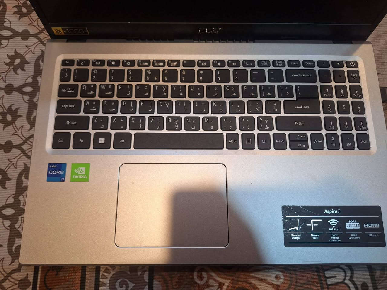 🔥 لابتوب للبيع بحالة شبه جديدة – استخدام قليل جدًا جدًا 🔥
💻 الموديل: Aspire A315-58G
⚙️ المعالج: Intel Core i7 – الجيل الحادي عشر (11th Gen)
🚀 السرعة: 2.80GHz (أداء قوي وسريع)
🧠 الرام: 8GB قابل للترقية (يدعم لحد 16GB لزيادة قوة الأداء)
💾 التخزين: SSD سريع جدًا
🖥️ الشاشة: 15.6 بوصة Full HD
🎮 كارت شاشة: NVIDIA منفصل مناسب للألعاب والجرافيك
🪟 النظام: Windows 11 Pro
✨ المميز بالجهاز:
✔️ استخدام شخصي خفيف ونادر (نظيف مثل الجديد)
✔️ بدون أي أعطال أو صيانة
✔️ سريع جدًا بالإقلاع وفتح البرامج
✔️ مناسب للعمل والدراسة والترفيه
🎮 بالنسبة للألعاب:
✔️ يشغل الألعاب المعروفة والأونلاين بسلاسة عالية
✔️ يشغل  الألعاب القوية على إعدادات متوسطة بدون مشاكل
✔️ ممتاز للألعاب  + استخدام يومي طويل
✔️ قابل للتطوير بزيادة الرام ليعطي أداء أقوى بالألعاب
✅ جهاز عملي يجمع بين الشغل والألعاب بنفس الوقت
📍 الموقع: بغداد الكرخ حي الجامعة


**إذا كنت صاحب هذا الإعلان وتريد حذفه لأي سبب، رجاءا أرسل رسالة إلى الدعم الفني**