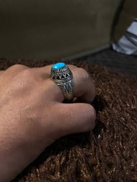 لبة فيروز نيشابور • طبيعي ٩٠٪ • فضة ٩٩٠