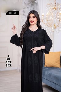 دشداشة كشمير • تطريز مغربي • مقاسات L-XL-2XL-3XL
