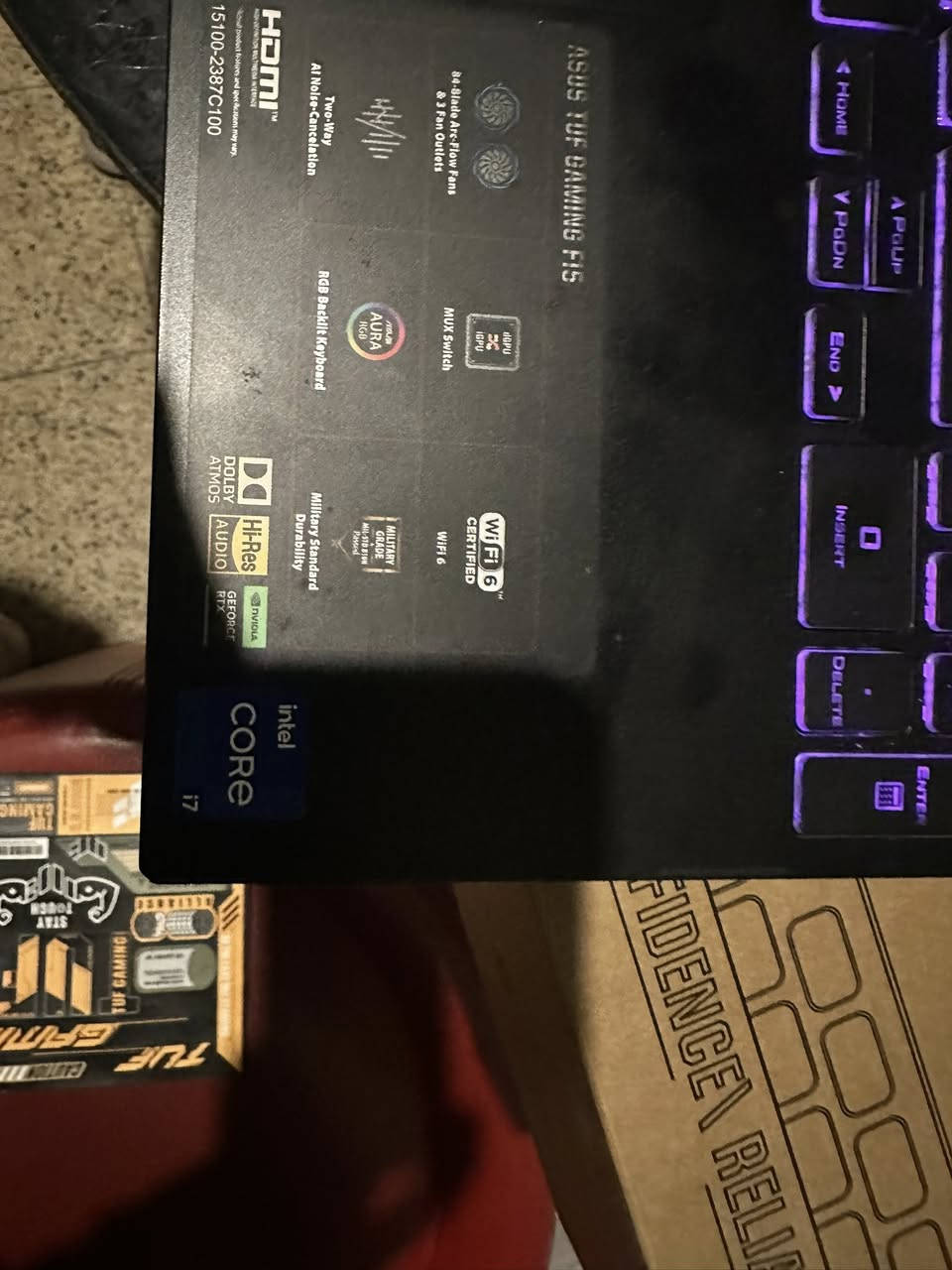 لابتوب tuff gaming للبيع
معالجIntal core i7 جيل 12

كرت شاشة زر منفصل NVIDIA GeForce RTX (3050 / 3050Ti / 4050 

 • يدعم:

 • تتبع الأشعة (Ray Tracing)

 • DLSS لتحسين الأداء

ة

 • حجم 15.6 إنش

 • دقة Full HD (1920×1080)

 • معدل تحديث 144Hz (ممتاز للألعاب السريعة)

￼

� الرام والتخزين

 • RAM: غالبًا 8GB أو 16GB (قابلة للترقية حتى 32GB)

 • SSD: 512GB NVMe (سريع جدًا)�

د

 • نظام تبريد Arc Flow Fans

 • فتحات تهوية قوية (واضحة حتى على العلبة)

￼

:

 • الألعاب (Fortnite، Warzone، GTA، إلخ)

 • المونتاج والتصميم

 • الدراسة والبرمجة الثقيلة

�

� مميزات إضافية 

 • كيبورد RGB مضيء 🎨

 • MUX Switch (لتحسين أداء الألعاب)

 • هيكل متين بمعيار عسكري MIL-STD-810H

 • يدعم 

السعر 1100$ للتواصل ***********
