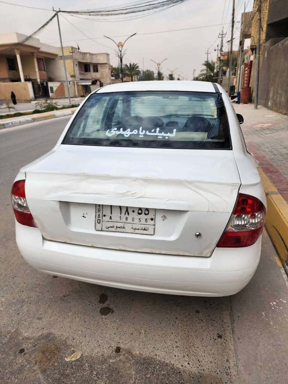 سلام عليكم طيبه 2013
رقم قادسيه الماني مشروع وطني تحويل مباشر سيارة جاهزة كير ومكينه جدد حداديه تخم تاير سيارة بيهه جاملغ خلفي بارد بي فقط
سعر 36 مكان سيارة كربلاء للاتصال***********
