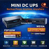 UPS كاميرات • FSP120W ١٤٤٠٠mAh • WS10A ٢٤٠٠٠mAh PoE