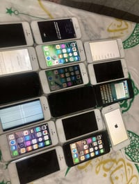 ايفون 5.5s ياباني شغال فقط واي فاي سيم كارت مقفول شبكه  شاشه مفطره او ...