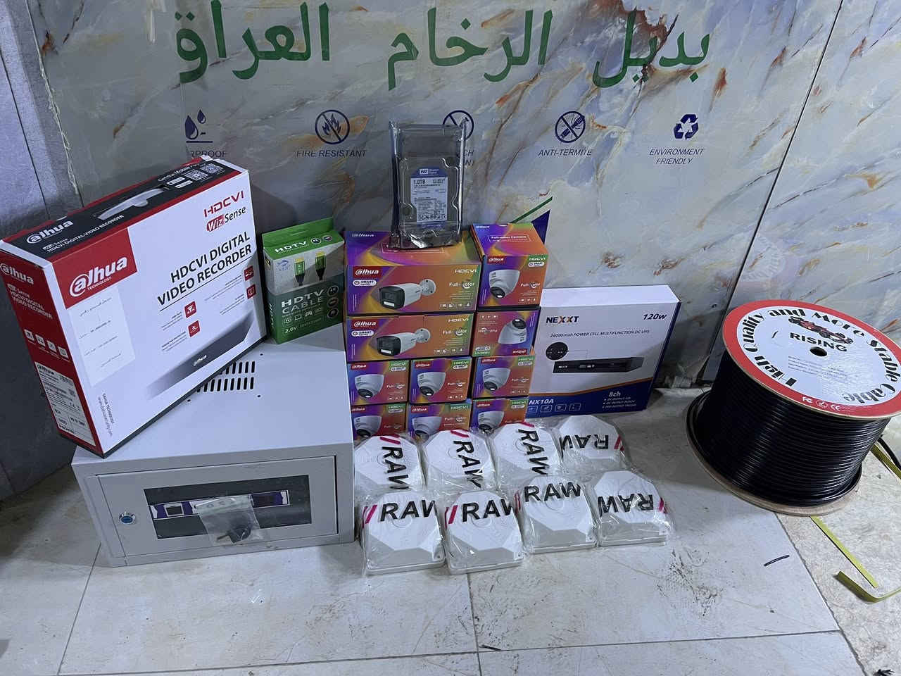 اعمالنا في منطقة السنك 
منظومة 8 كاميرات تجميع بأعلى المواصفات
مع خاصة الذكاء الاصطناعي 

خاصة الذكاء الاصطناعي هي:-
1️⃣ - تصوير اي شخص يصلك قرب المكان بصورة خاصة صوت 
     وصورة ولقطة فديو ١٠ ثواني .
2️⃣-ممكن تحديد الأشخاص المخولين من قبل النظام بعد 
       ادخال بيانات من قبل المستخدم.
3️⃣-تفعيل إرسال صور الأشخاص على الهاتف.
4️⃣- حفظ صورة آخر شخص كان بالموقع قبل فقدان او 
         سرقة جهاز وإرسالها على الهاتف

منظومة دهوادقة 5 ميكا فول كلر صوت وصورة 

📌المواصفات
🔺8 كاميرات دقة 5 ميكا فول كلر صوت وصورة دهوا اصلي
     دبل لد ( تصوير ليلي نهاري ملون حتى بدون انارة)

 🔻ديفيار 8 جنل دقة 5 ميكا نوع دهوا يشغل كل انواع 
      الكاميرات ويدعم تسجيل الصوت مع تصوير الوجوه 
     والتعرف عليها بالذكاء الاصطناعي 

🔻هارد 1تيرا اصلي .

🔺كيبل رولة 250م مسلح ونحاس ومقاوم كافة الظروف الجوية 

🔺جهاز يو بي اس نوع ليثيوم اصلي يشغل منظومة الكاميرات 
     مع منظومة الانترنت ٣ ساعات حقيقي ويعتبر جهاز حماية 
     ومنظم فولتية وتلغي كافة المحولات

🔻بوكسات عدد 8 خاصة بالكاميرات لحماية الفيش من 
     الرطوبة والعبث وتعطي شكل لائق للكاميرات

🔻فيش كامله خاصة بالكاميرات

🔺كيبل اج دي مسلح

🔻ممكن ربط المنظومة على الانترنت وتراقيب وانت باي 
     مكان بالعالم

🔺ضمان سنه حقيقي

🔴لمزيد من المعلومات مراسلتنا على الخاص او الاتصال على الرقم
***********
***********مهندس محمد
