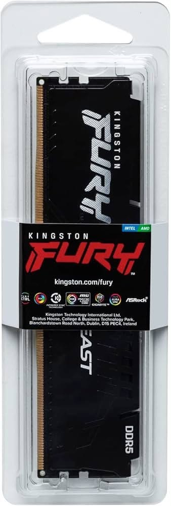 ذاكرة وصول عشوائي (RAM) من نوع Kingston FURY Beast DDR5.
السعة: تأتي هذه القطعة بسعة 32 جيجابايت.
السرعة: تعمل بترددات عالية تصل إلى 5600 ميجاهرتز 
الميزات: تتميز بمشتت حراري أسود لتحسين الأداء واستقرار التشغيل في أجهزة الكمبيوتر المكتبية.
المتوفر 8 قطع
المراسلة على الخاص او واتساب
***********
مكاني كركوك
