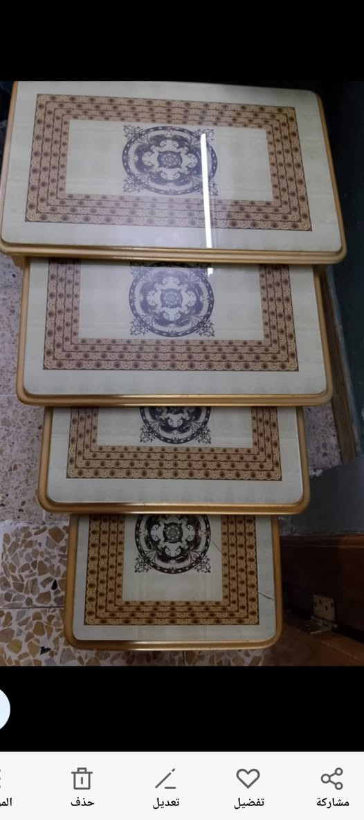 ميز بدون كراسي يتكبر ويصغر ب ٤٥
طبلات اربعة بس لصغيرة بيها فطر واضح بلصورة ٤٥
لوحات زوج ٢٥


**إذا كنت صاحب هذا الإعلان وتريد حذفه لأي سبب، رجاءا أرسل رسالة إلى الدعم الفني**