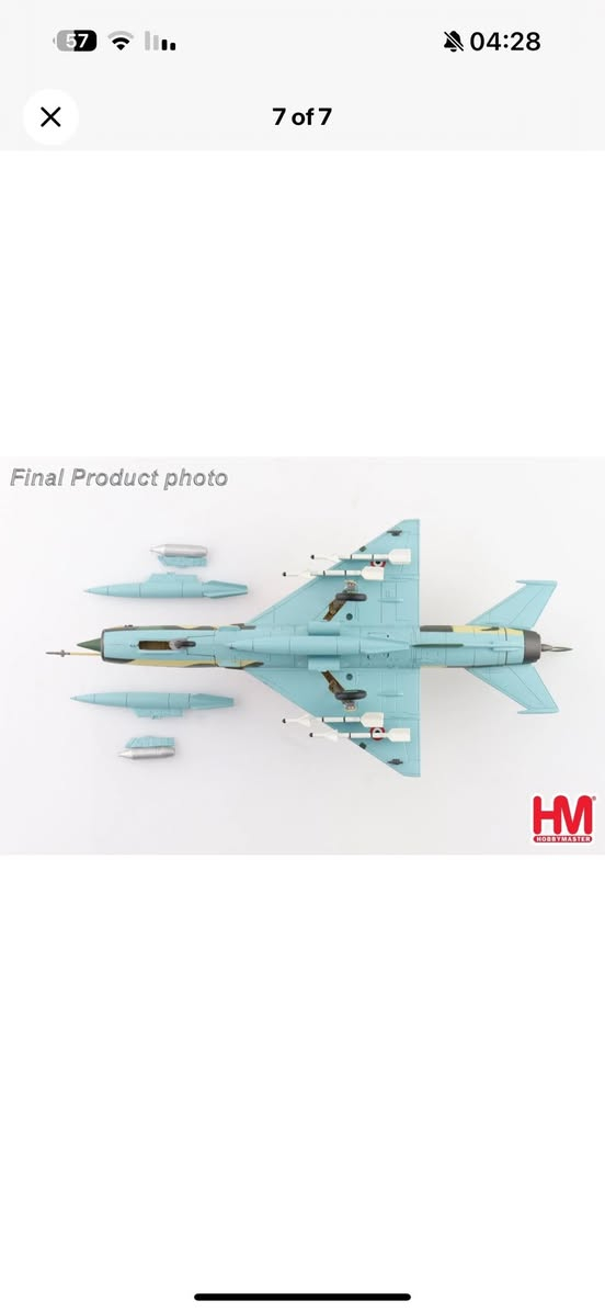 ميغ -21 مصرية🇪🇬 انتاج هوبي ماستر 
حجم1/72 
200 الف

Hobby Master 1/72 MIG-21MF Nile Valley late scheme Egyptian Air Force HA0178


**إذا كنت صاحب هذا الإعلان وتريد حذفه لأي سبب، رجاءا أرسل رسالة إلى الدعم الفني**