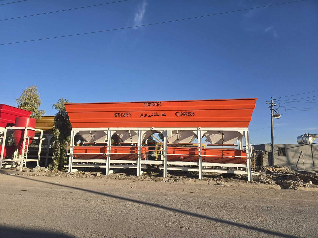 ***********
***********
***********
***********
محمل كونكريت 4 هوبرات 120 متر مكعب.   جاهز
معمل كونكريت 3 هوبرات 100متر مكعب.      جاهز
معمل بلوك مركزي جاهز 
بورد تركي شنايدر 
شيلمان 8 ملم تركي
بليت هوبرات 6 ملم.  تركي
باب مال هوبر 10 ملم. 
برينة تركي 10 اينج 
كوبريسر 500 ليتر 
ميزان مال سمت 5 طن 
سايلو 100 طن 
كابينة 2×2
