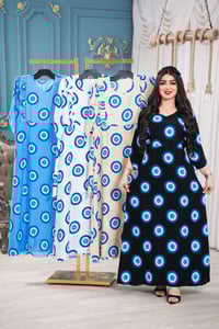 دشداشة نسائي • خامة مارينا • فري سايز لحد ٨٥”，“توصيل كل المحافظات”,