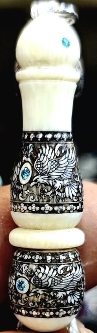 لوحة النسور • عاج وتوباز • فضة999