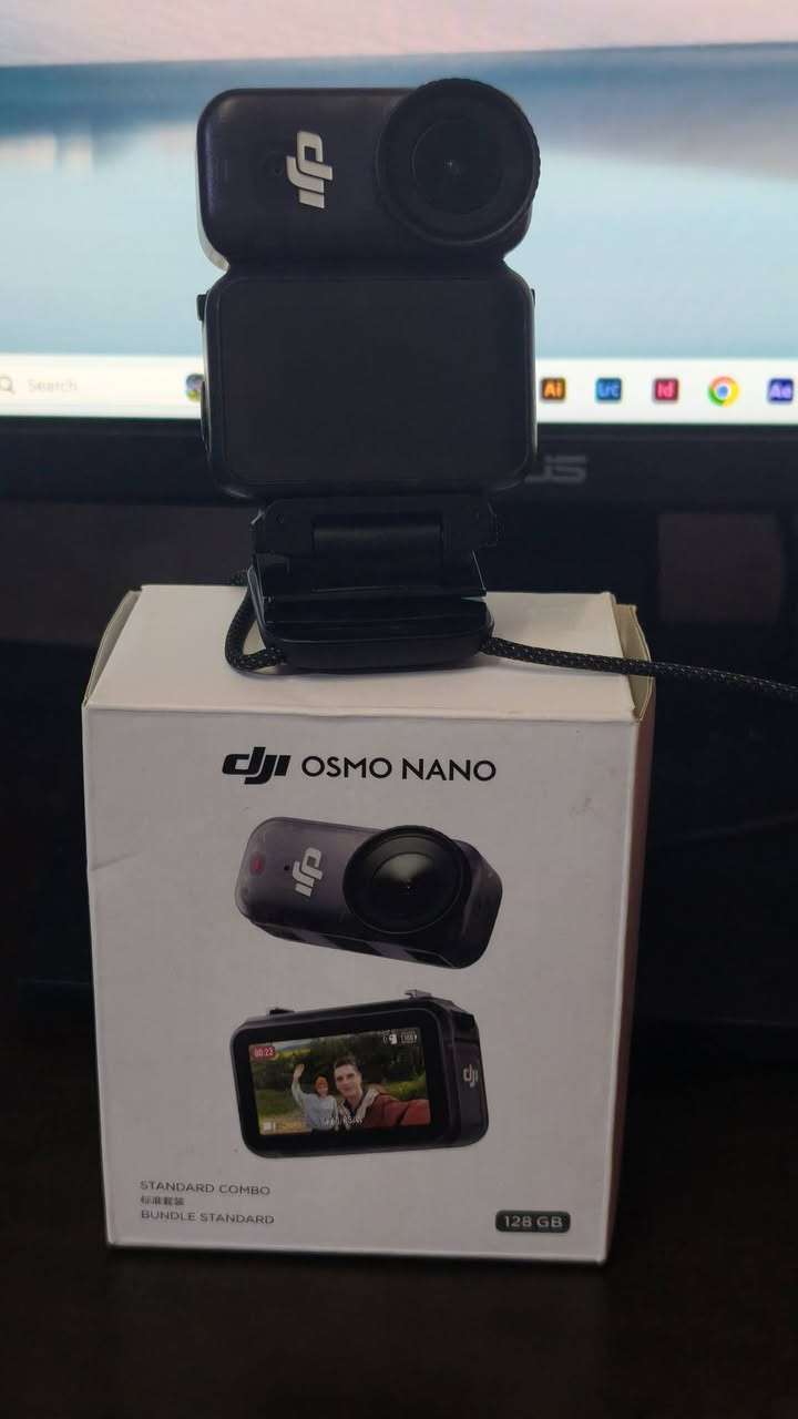 DJI Osmo Nano (128GB)
للبيع نانو مساحة داخلية 128 وليس 64 
استعمال جدا قليل - نضافة 100% مع جميع ملحقاتها كومبو 
السعر ( 350 الف )
للعلم السعر الجديد 550 الف 

مع الكرتون والملحقات.
لايوجد توصيل بغداد - حي العامل 
 للاستفسار أو معرفة الأسعار : *********** واتساب
